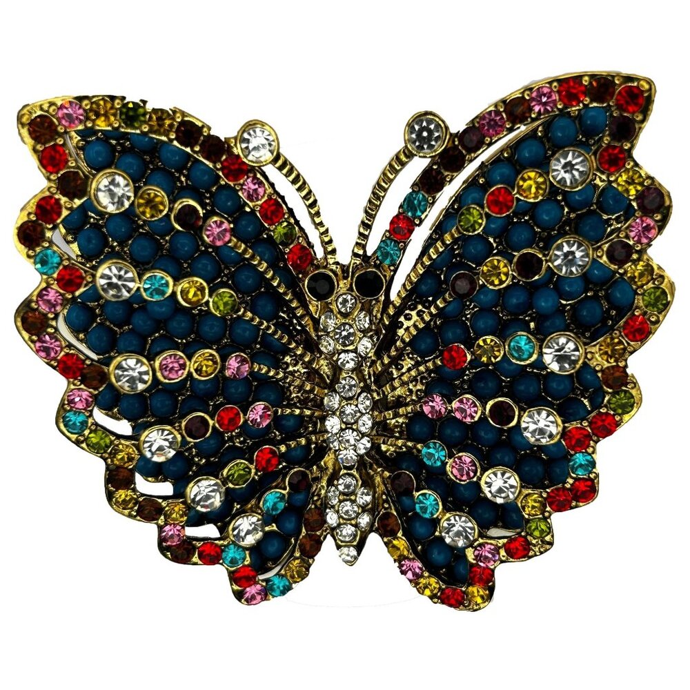 The Princess Amanda Collection Butterfly Brooch Fashion Jewelry Pin Rhinestone